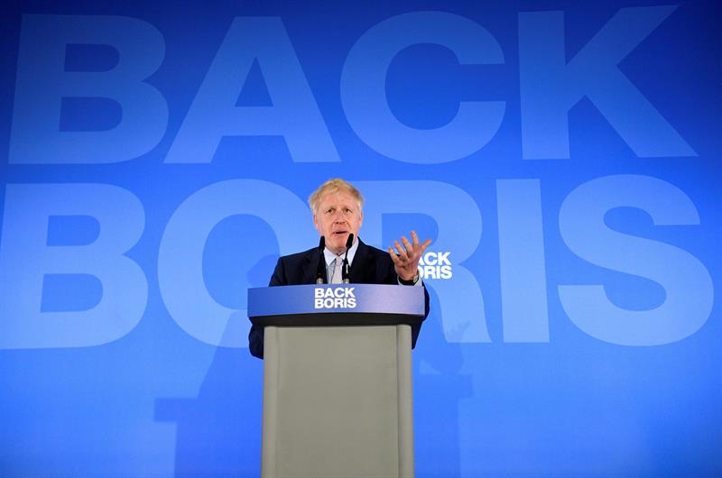 El ex ministro británico de Exteriores Boris Johnson presenta su campaña para ser líder conservador.