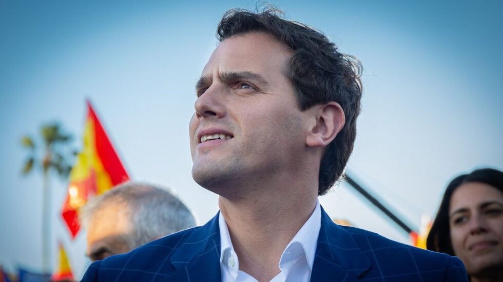 El líder de Ciudadanos, Albert Rivera, durante un acto de campaña