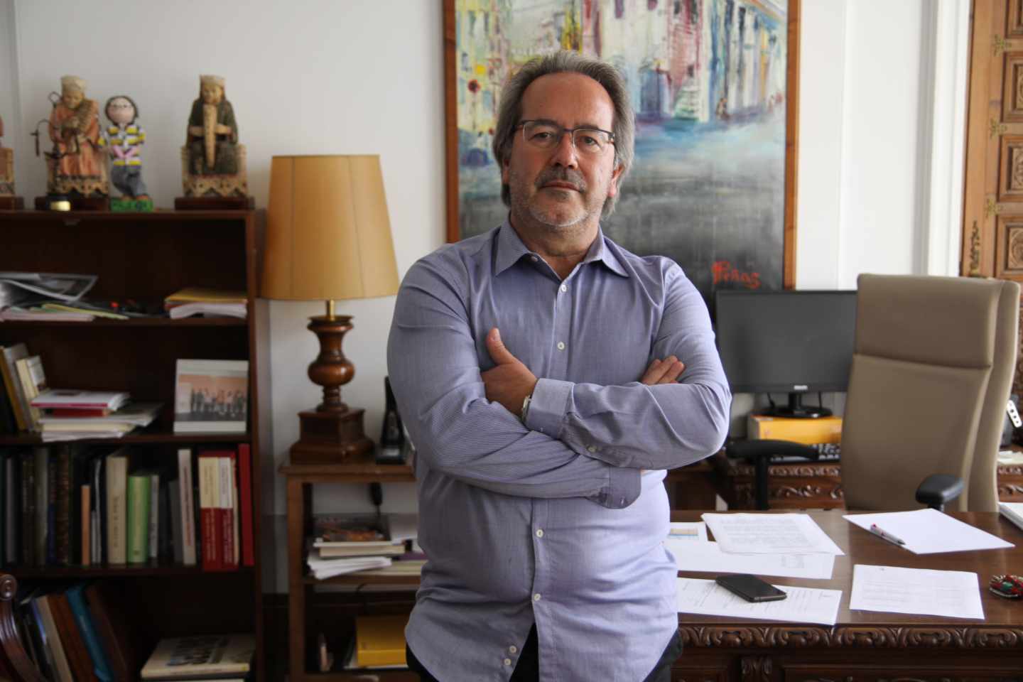 El alcalde zamorano Francisco Guarido en su despacho.