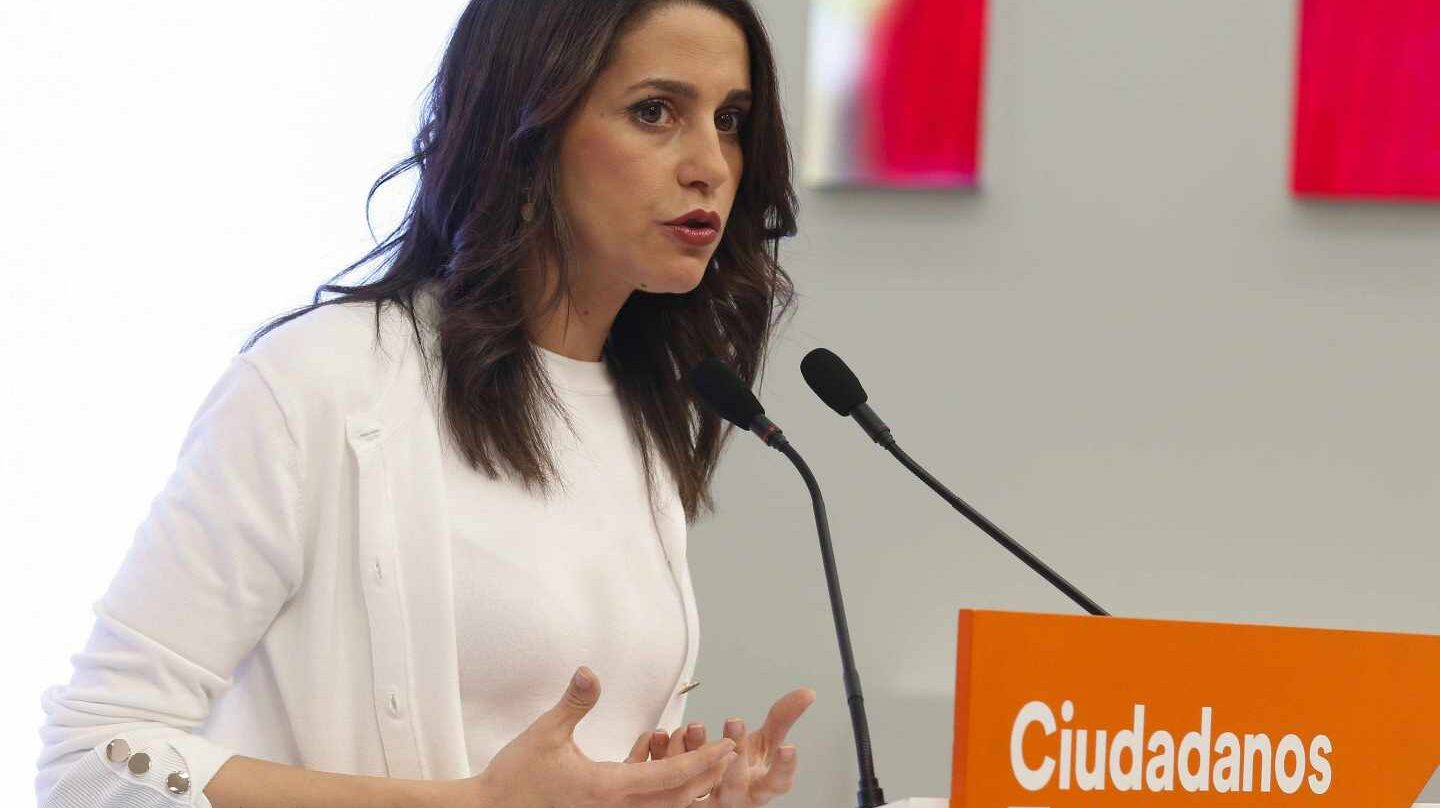 Inés Arrimadas, durante una intervención en la sede de Ciudadanos.