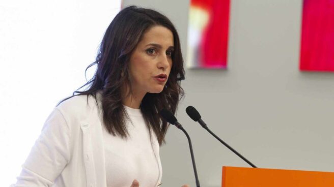 Inés Arrimadas, durante una intervención en la sede de Ciudadanos.