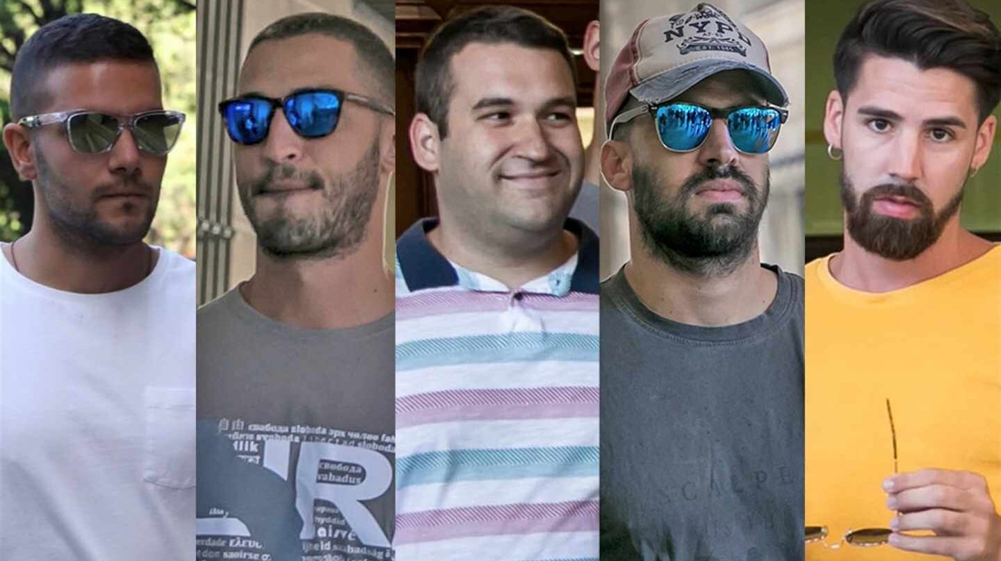 Los condenados por la violación a una joven en las fiestas de San Fermín de 2016.