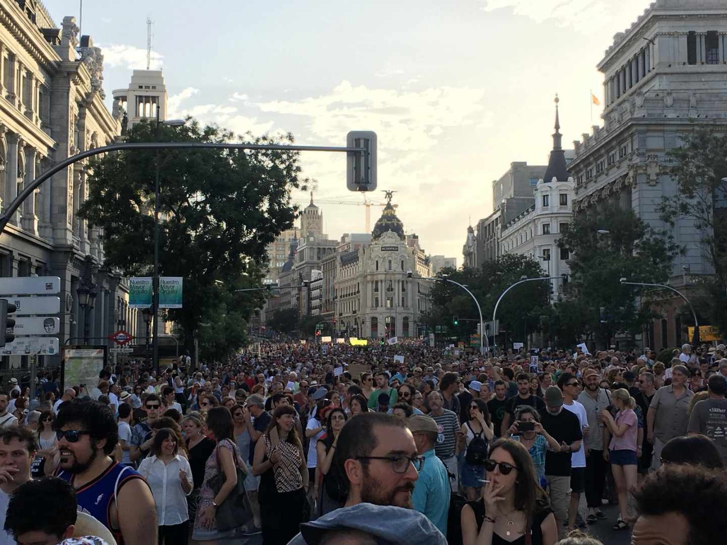 Manifestación a favor de Madrid Central.