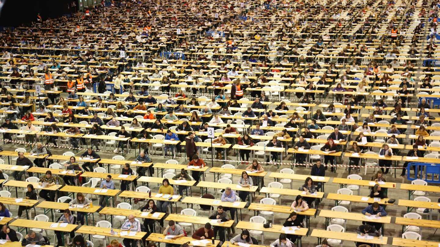 Un examen de oposiciones.