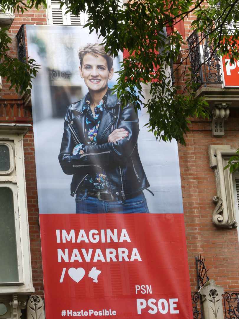 Cartel electoral de María Chivite, candidata del PSN.