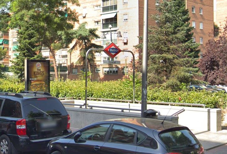 Parada de Metro de Opañel, en Madrid.