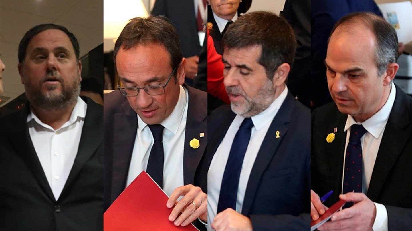 Junqueras, Rull, Sánchez y Turull.