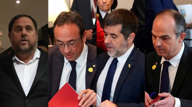 Junqueras, Rull, Sánchez y Turull.