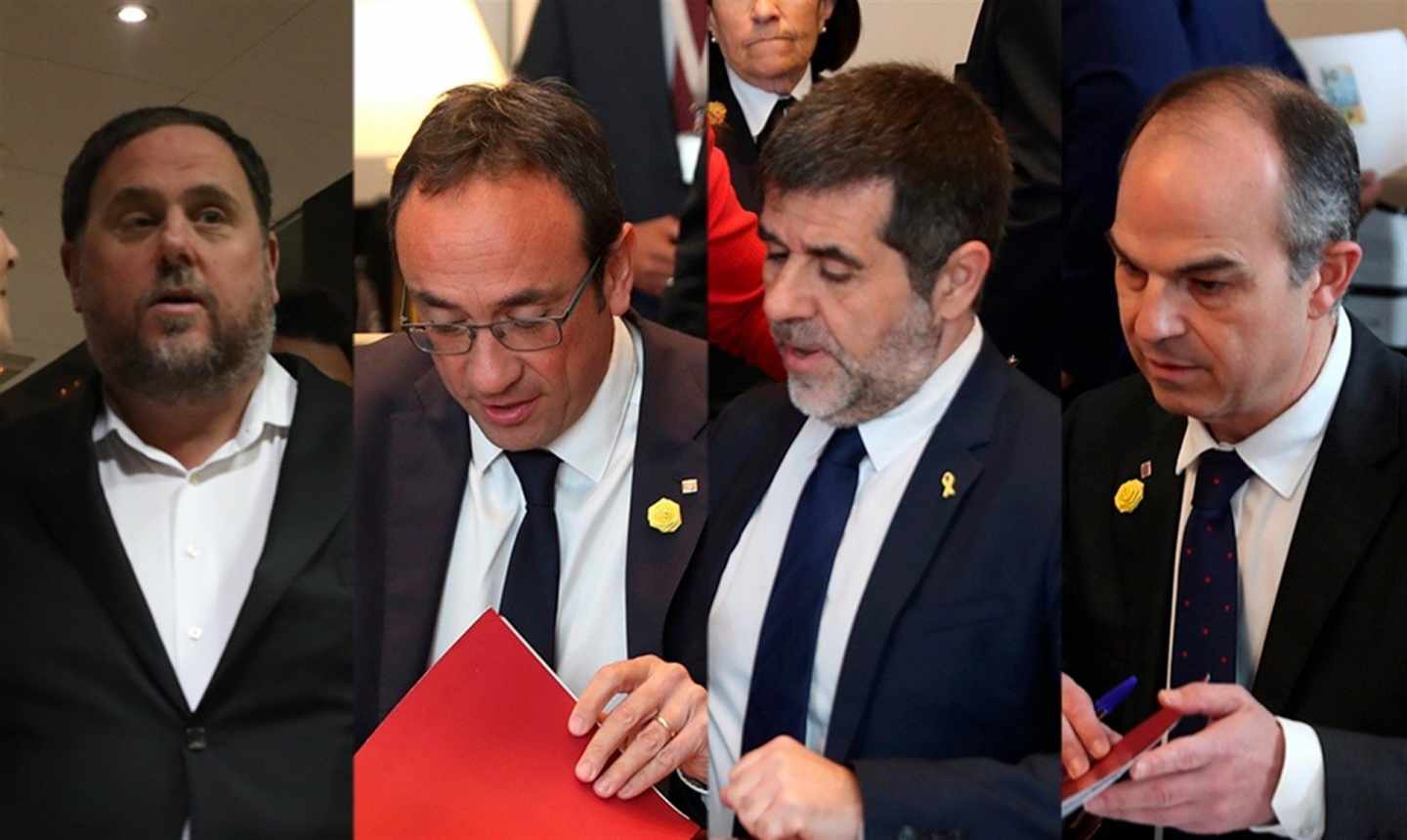 Junqueras, Rull, Sánchez y Turull.