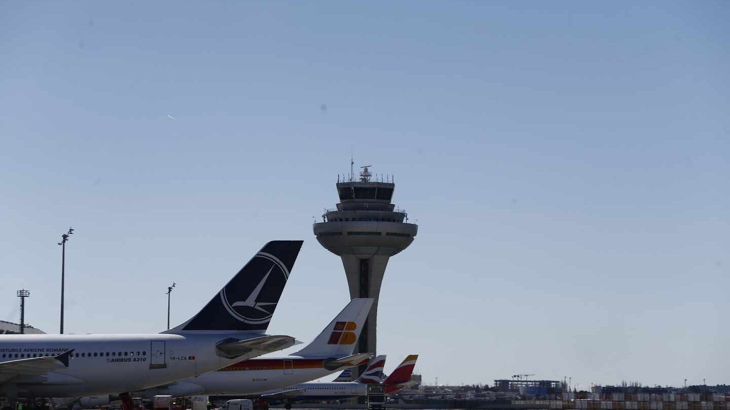 La torre de control del aeropuerto de Madrid-Barajas.