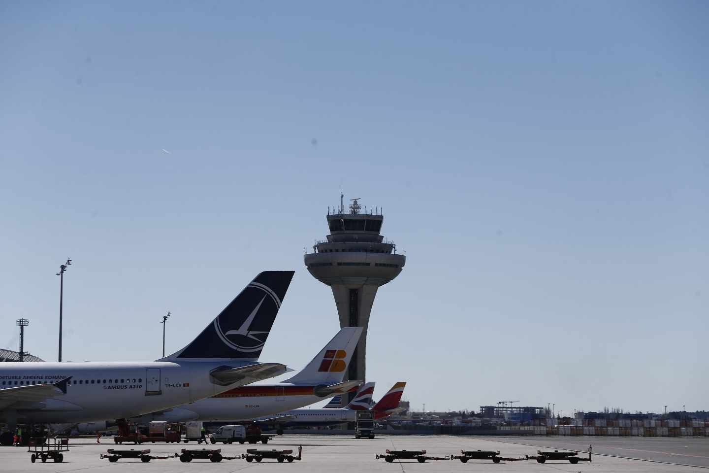 La torre de control del aeropuerto de Madrid-Barajas.