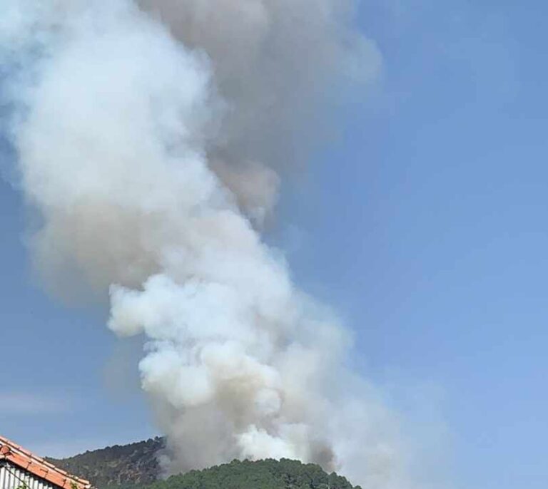 Efectivos de extinción trabajan en dos incendios en Ávila, muy cerca de la población