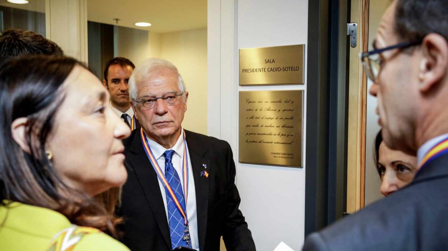 Josep Borrell, este miércoles en Bruselas en la sede de la OTAN.