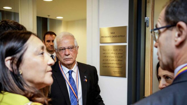 Josep Borrell, este miércoles en Bruselas en la sede de la OTAN.