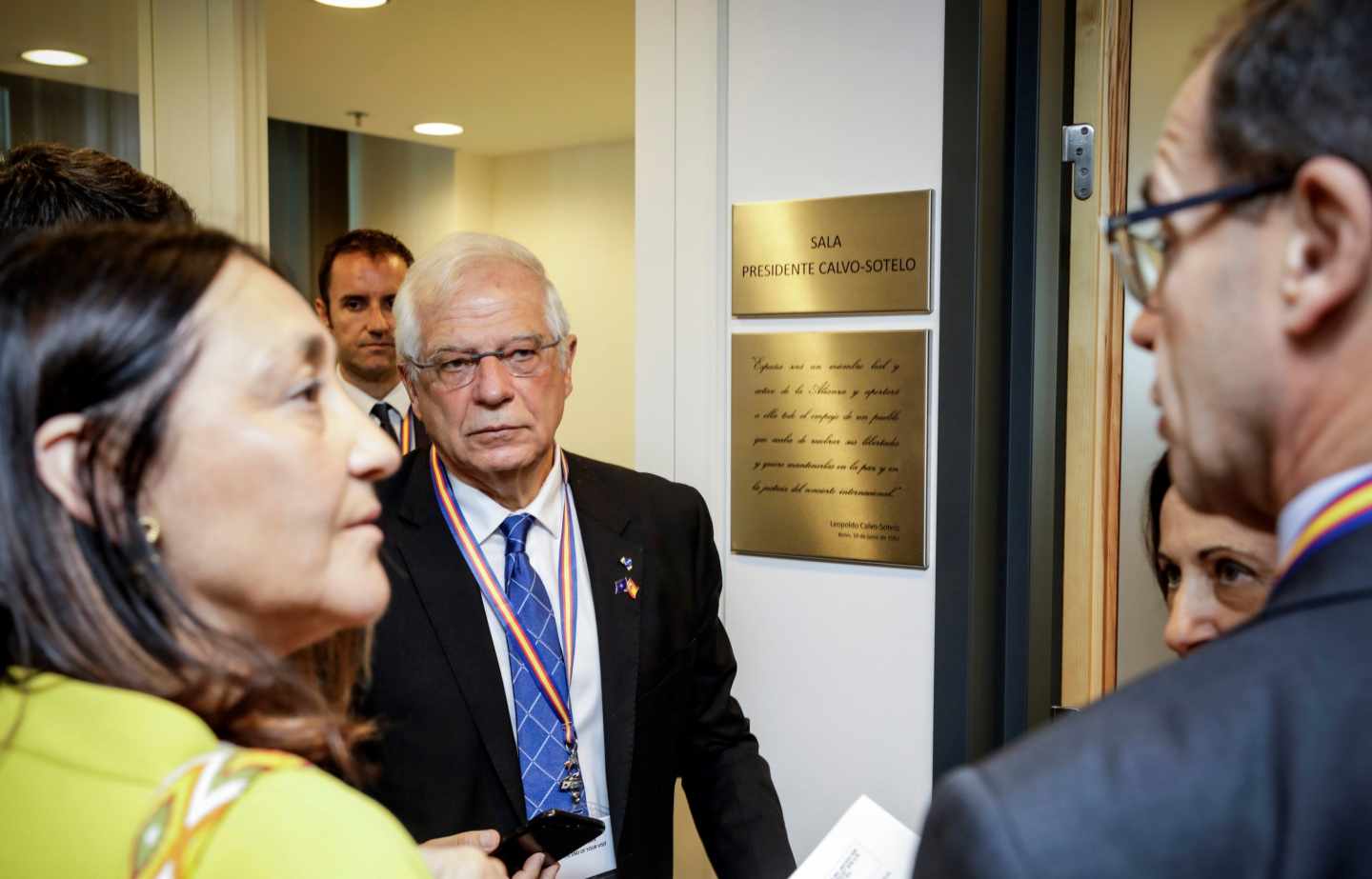 Josep Borrell, este miércoles en Bruselas en la sede de la OTAN.