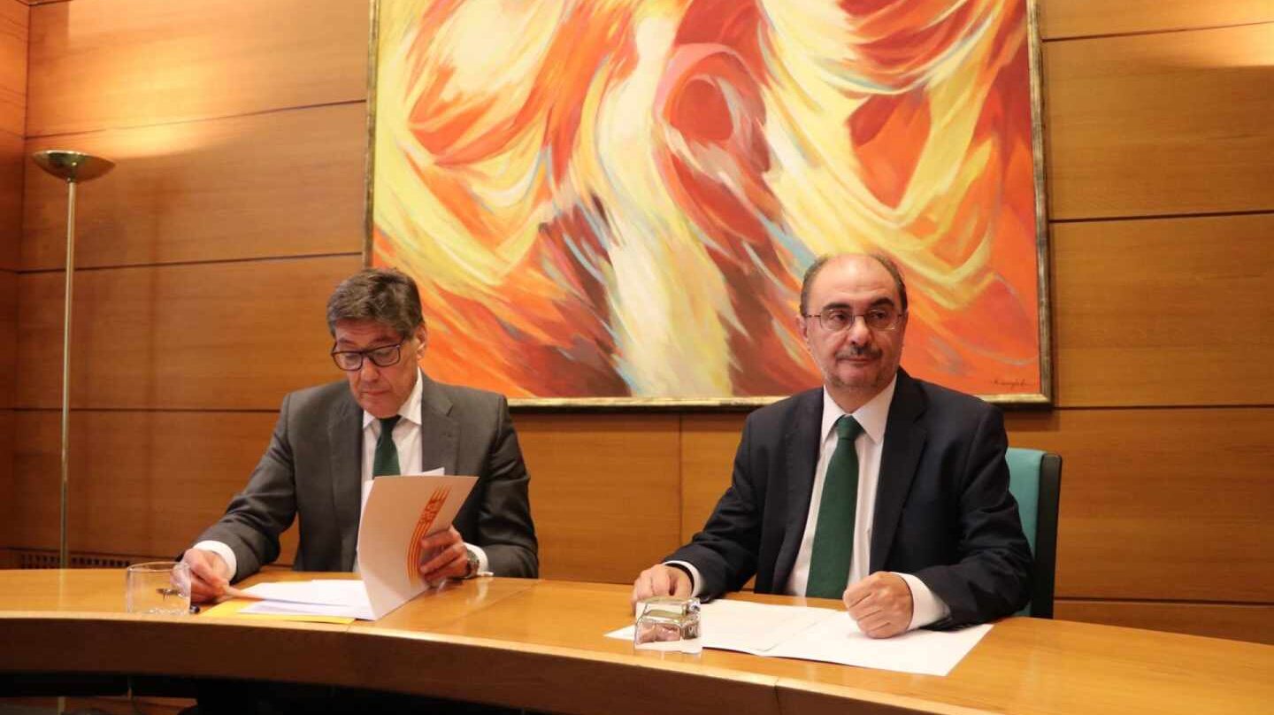 Arturo Aliaga y Javier Lambán.