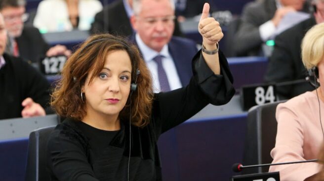 Iratxe García, en el Parlamento Europeo.