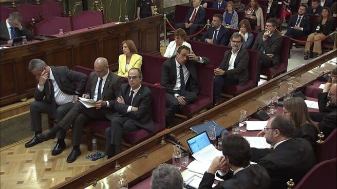 indulto-condenados-proces-falta-arrepentimiento-supremo Banquillo de los acusados durante el juicio del 'procés', celebrado en el Tribunal Supremo.