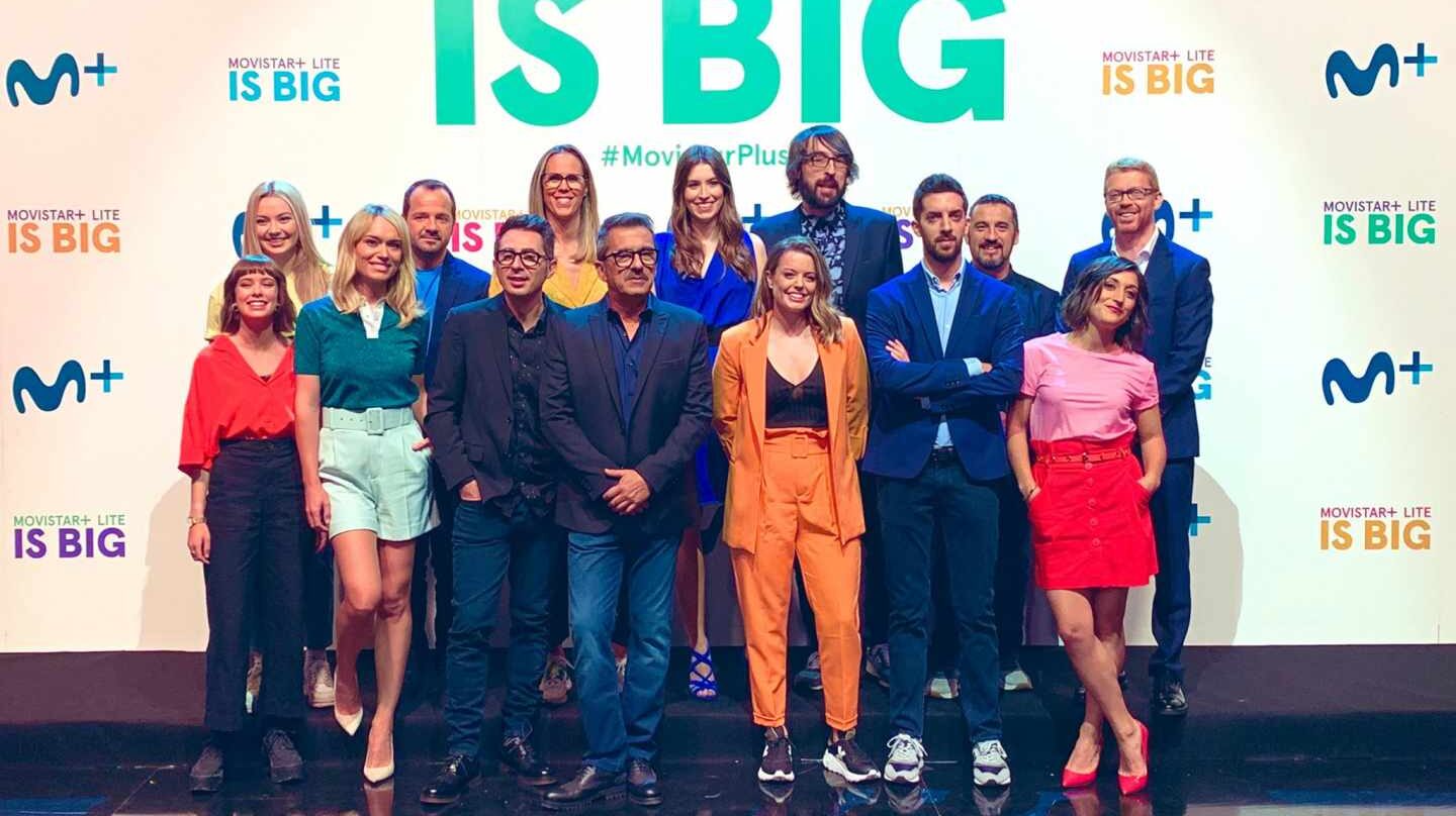 Presentadores de programas de los canales de Movistar+ en la presentación de Lite.