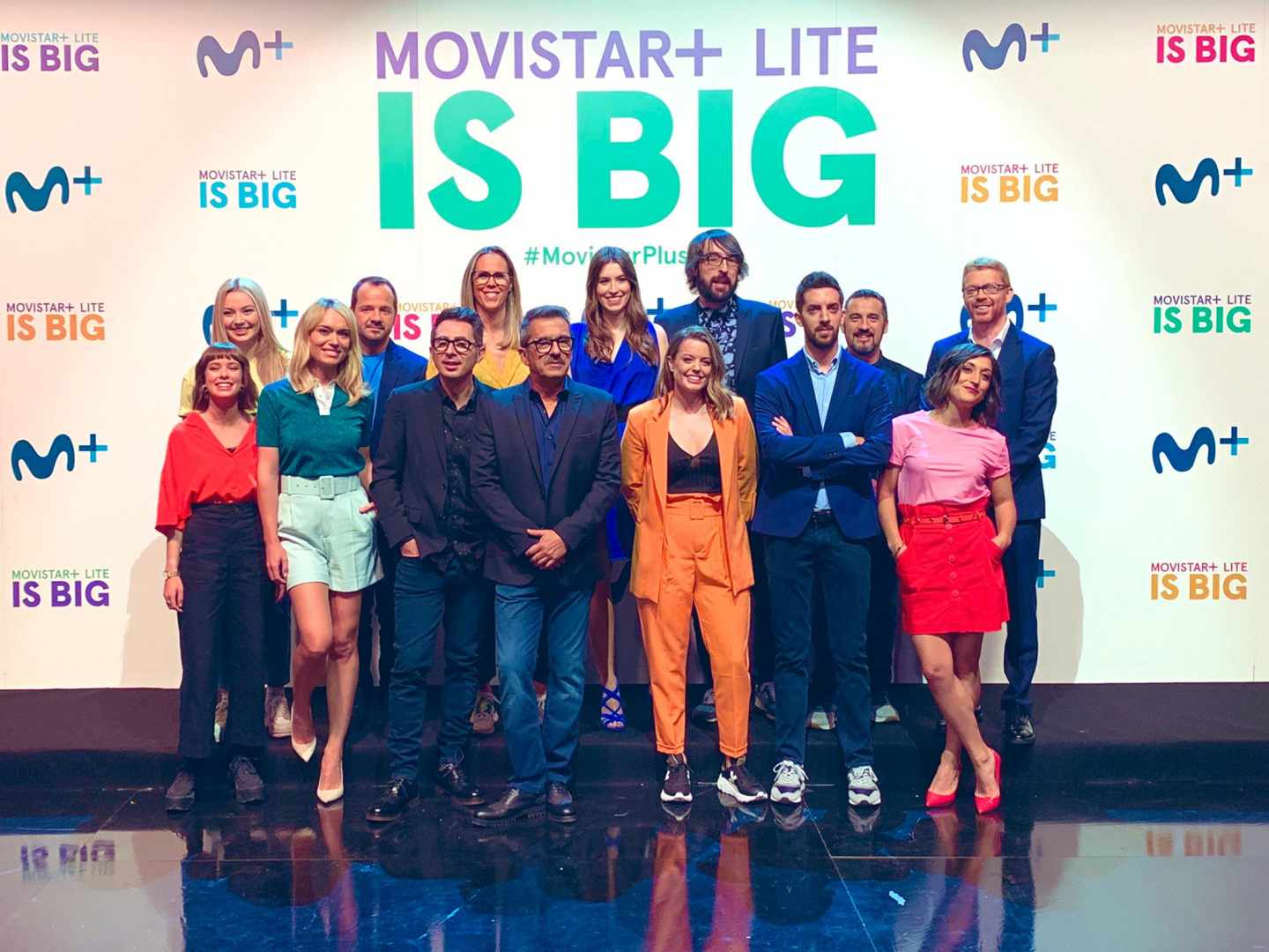 Presentadores de programas de los canales de Movistar+ en la presentación de Lite.