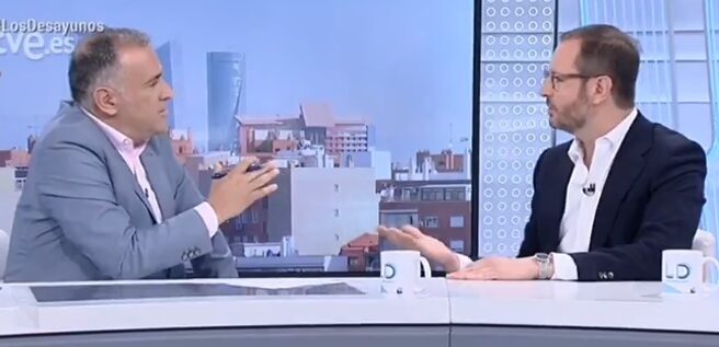 Rifirrafe en TVE de Maroto y el periodista Xabier Fortes por la entrevista a Otegi