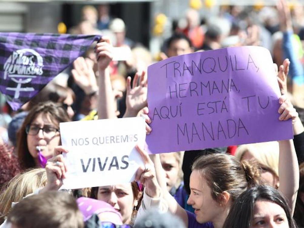 Manifestación feminista en contra de La Manada.