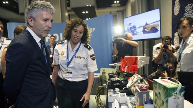 Fernando Grande-Marlaska, ministro del Interior en funciones, en un reciente acto de la Policía en Málaga.