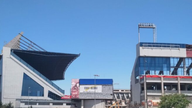 photo6050767308793688519 Imagen de las obras para derribar el Estadio Vicente Calderón, esta semana.