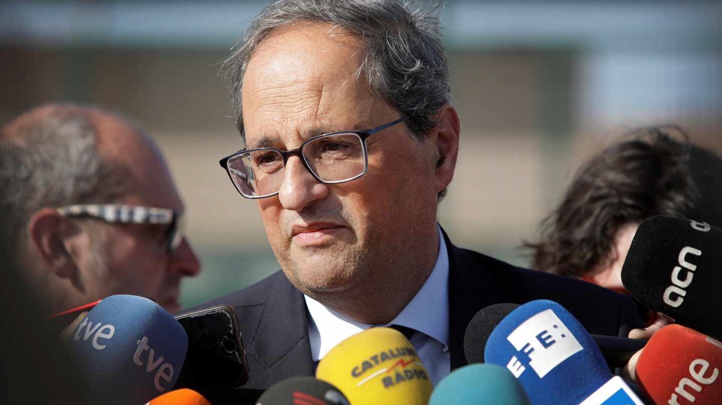 Quim Torra, a la entrada de la prisión de Lledoners.