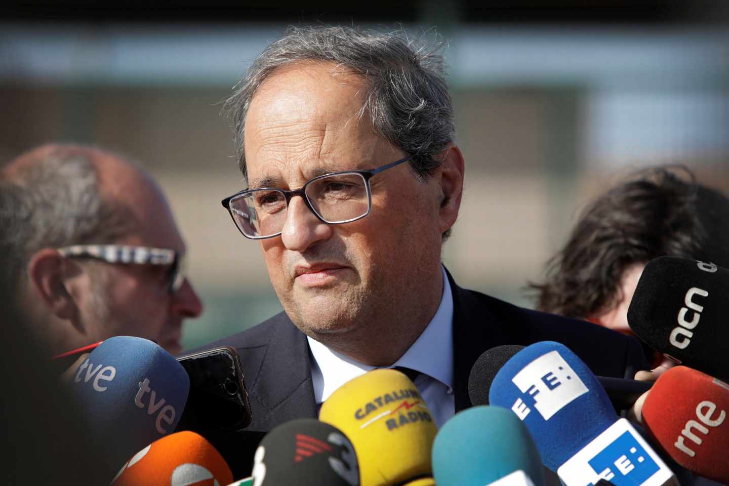 Quim Torra, a la entrada de la prisión de Lledoners.