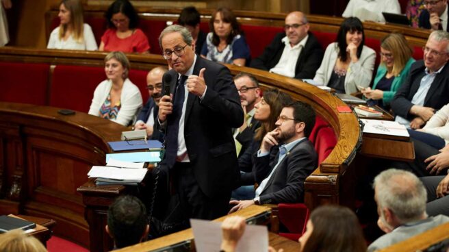 Quim Torra, en el Parlament de Cataluña.