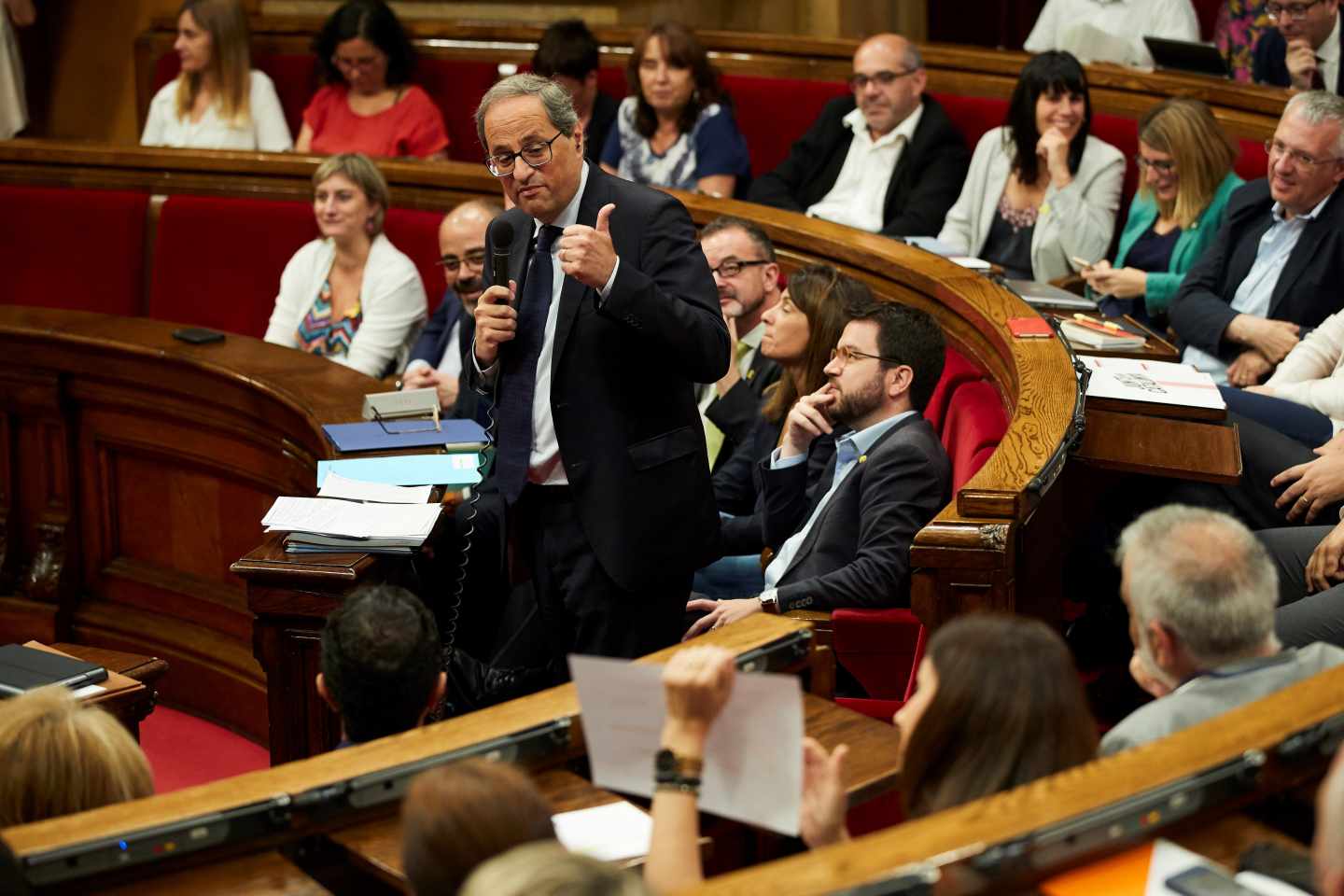 Quim Torra, en el Parlament de Cataluña.