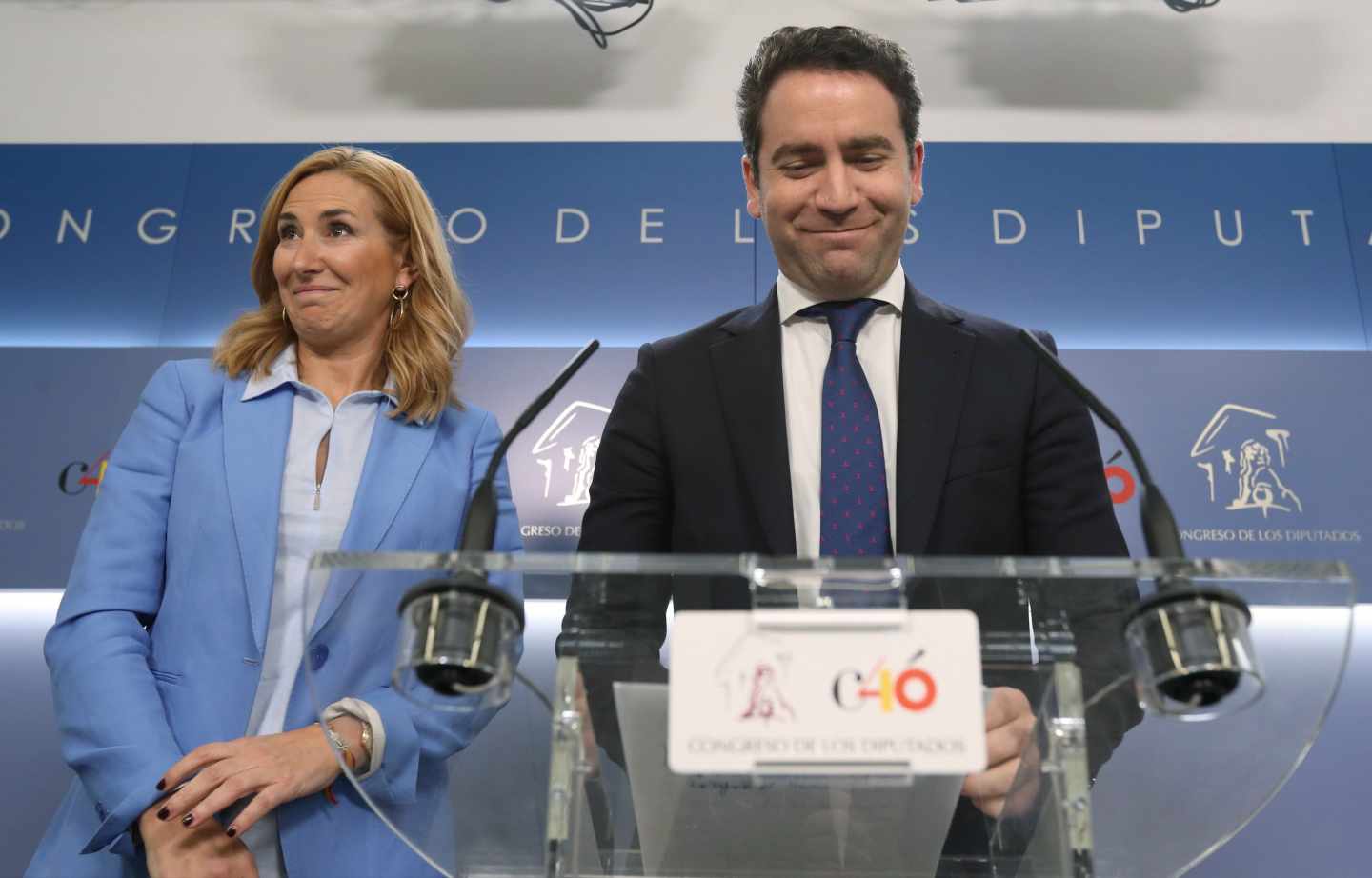 El secretario general del PP, Teodoro García Egea, en el Congreso de los Diputados.