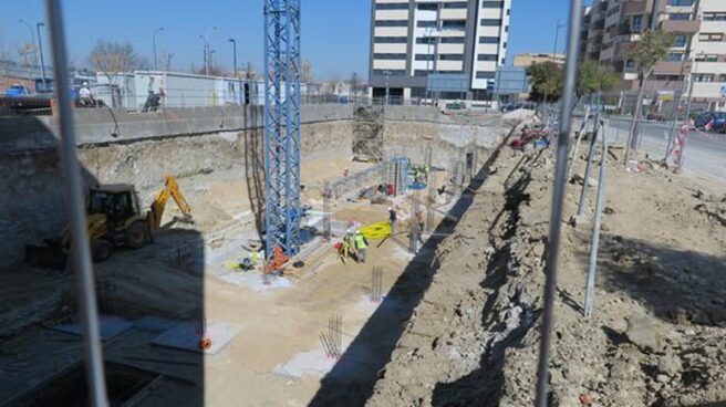 Obras de construcción de vivienda en Madrid.