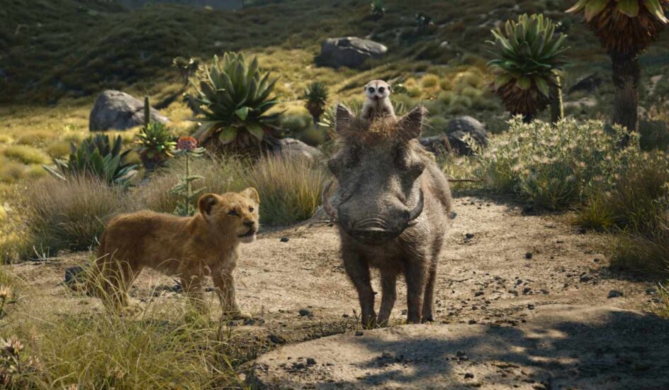 El rey león en CGI: Simba, Timón y Pumba