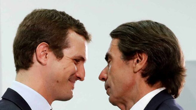 Pablo Casado y José María Aznar en FAES