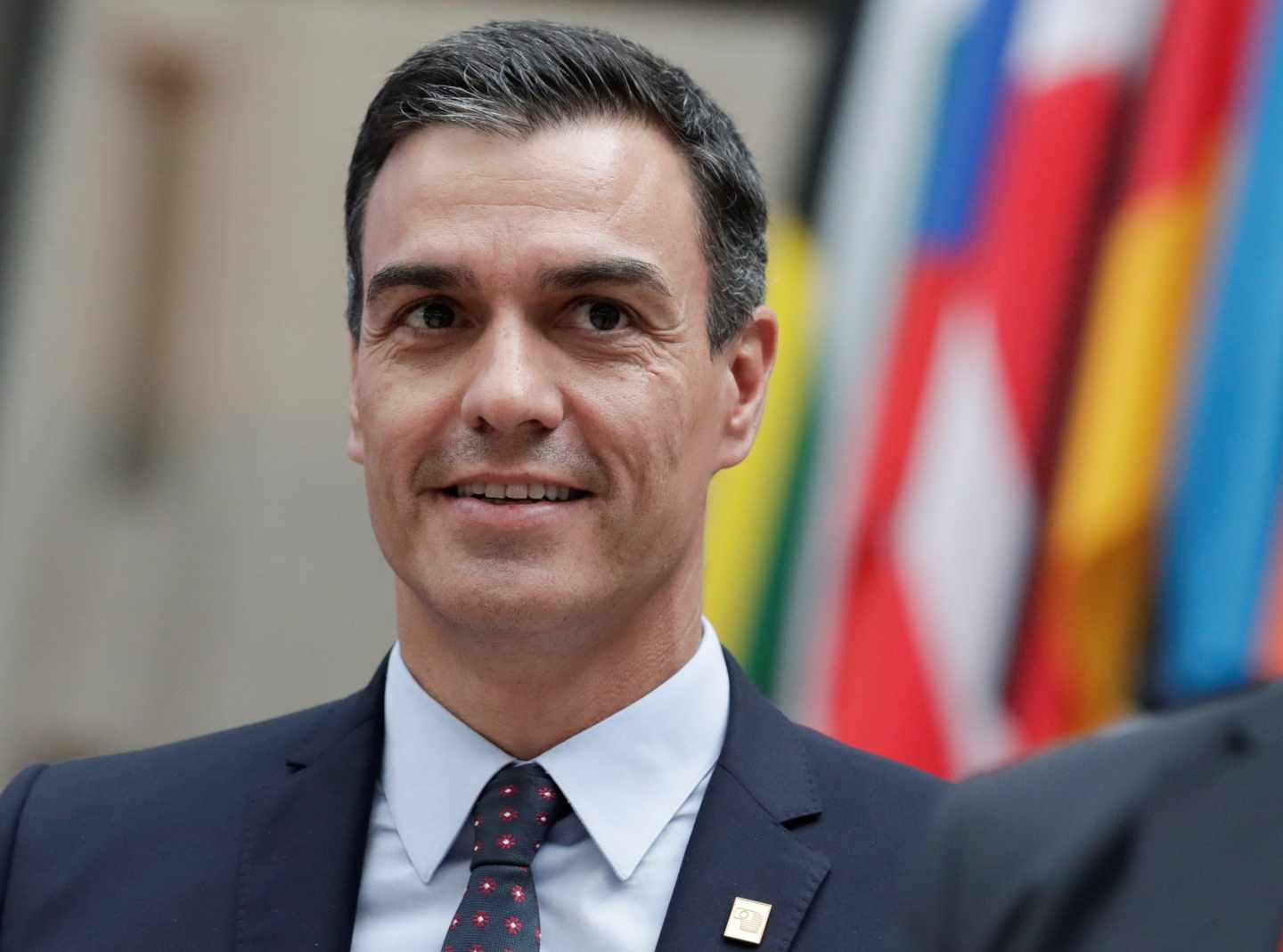 Pedro Sánchez durante la rueda de prensa tras la cumbre especial de la Unión Europea celebrada este martes en Bruselas (Bélgica)