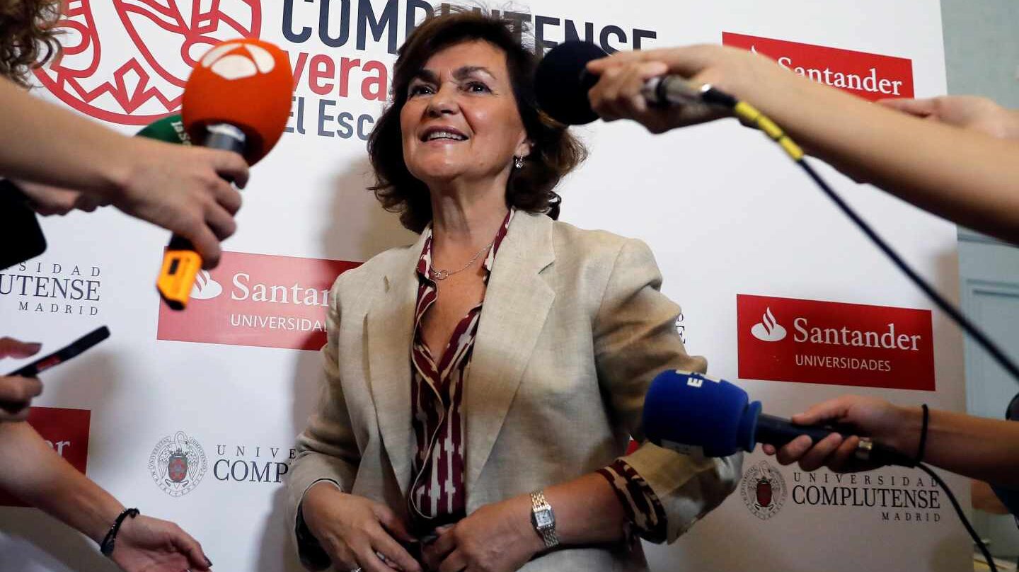 La vicepresidenta del Gobierno en funciones, Carmen Calvo.
