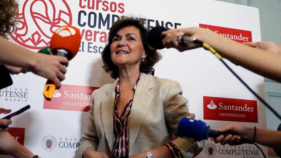 La vicepresidenta del Gobierno en funciones, Carmen Calvo.