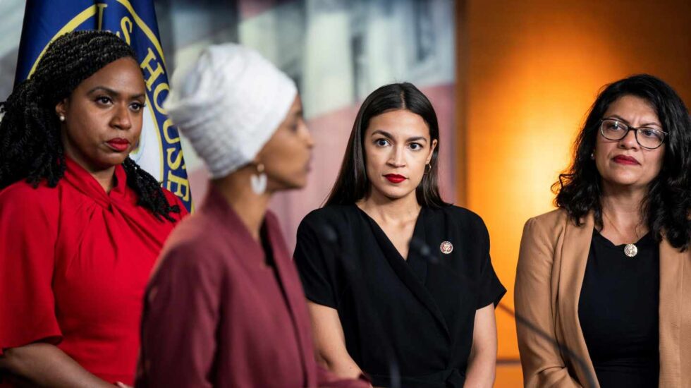 Ayanna Pressley, Ilhan Omar, Alexandria Ocasio-Cortez y Rashida Tlaib, en Washington.