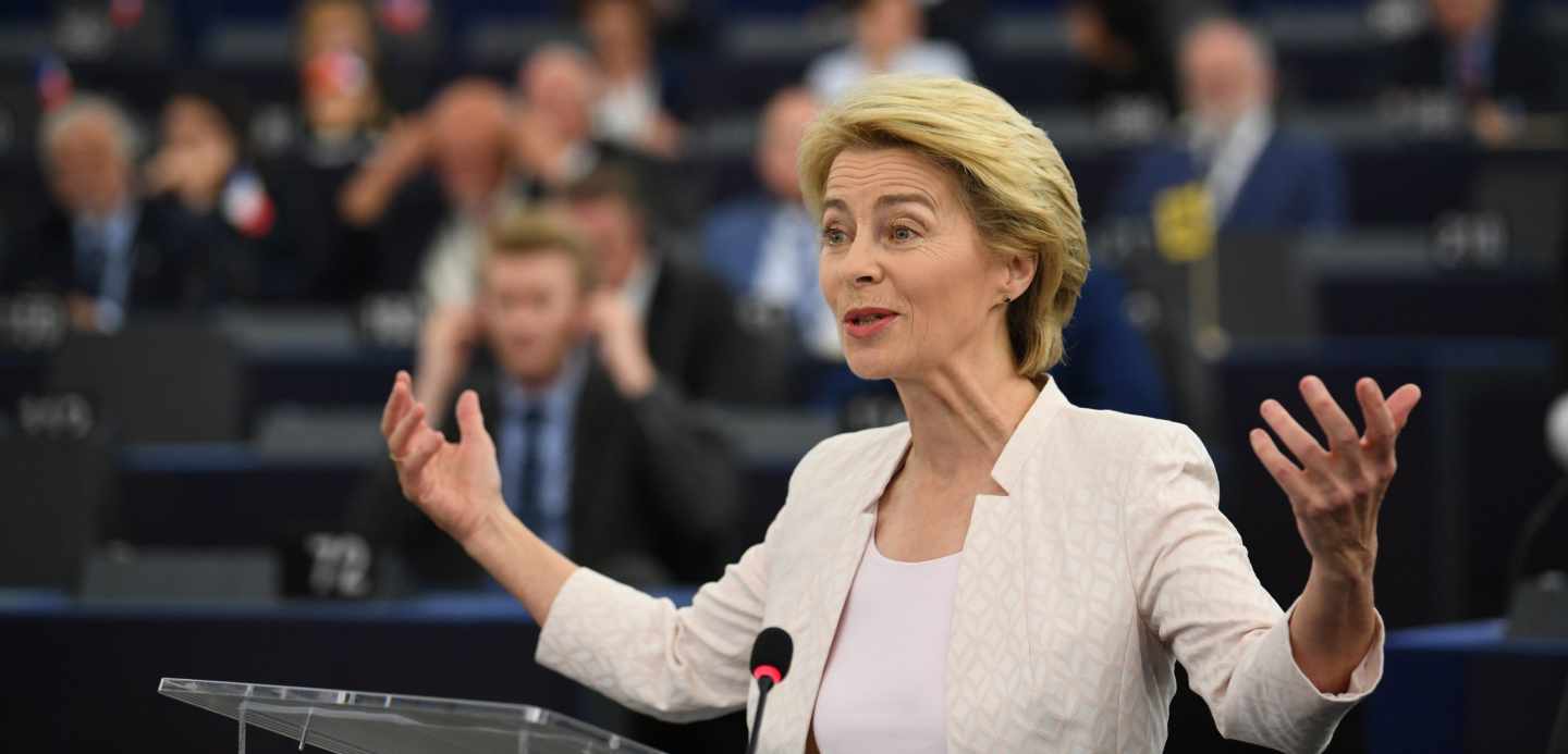 Ursula von der Leyen, en el Parlamento europeo.