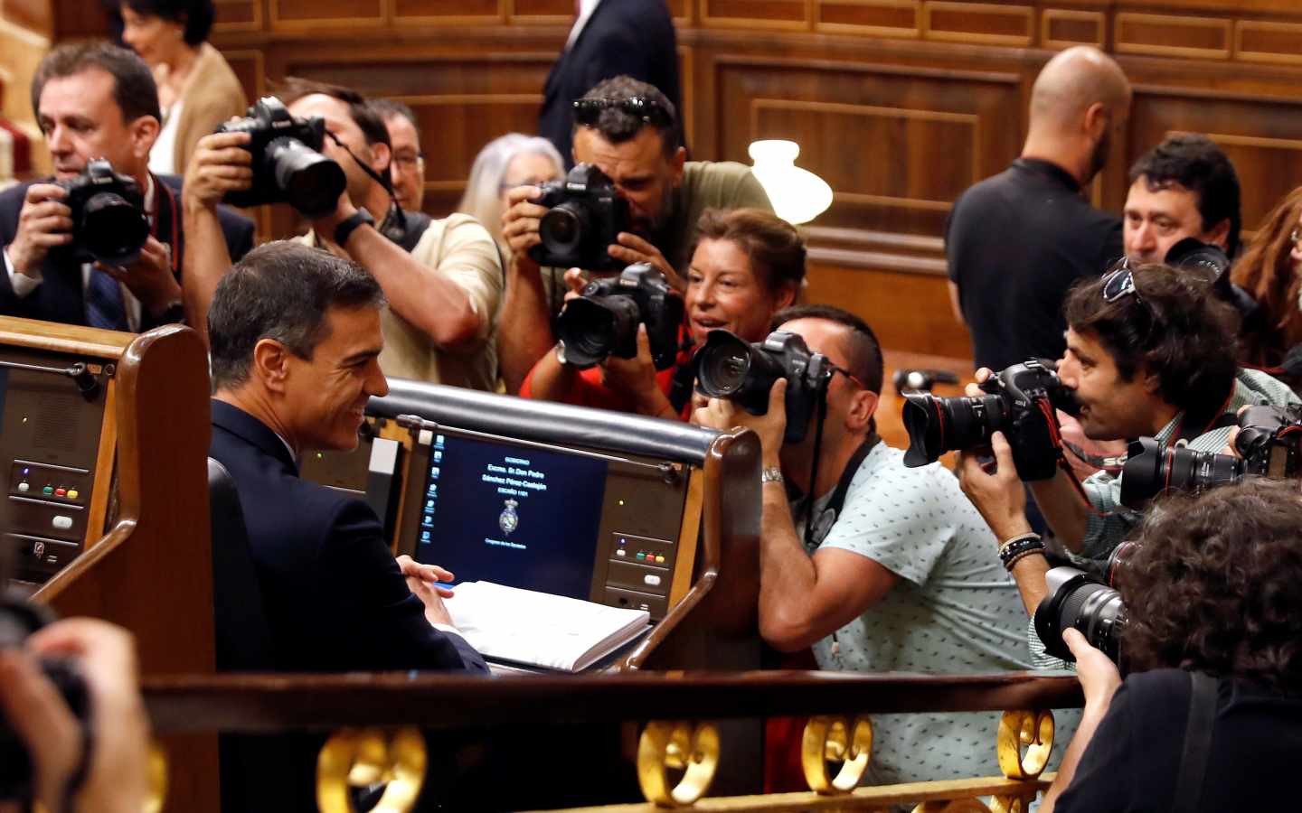 Pedro Sánchez, en el Congreso.