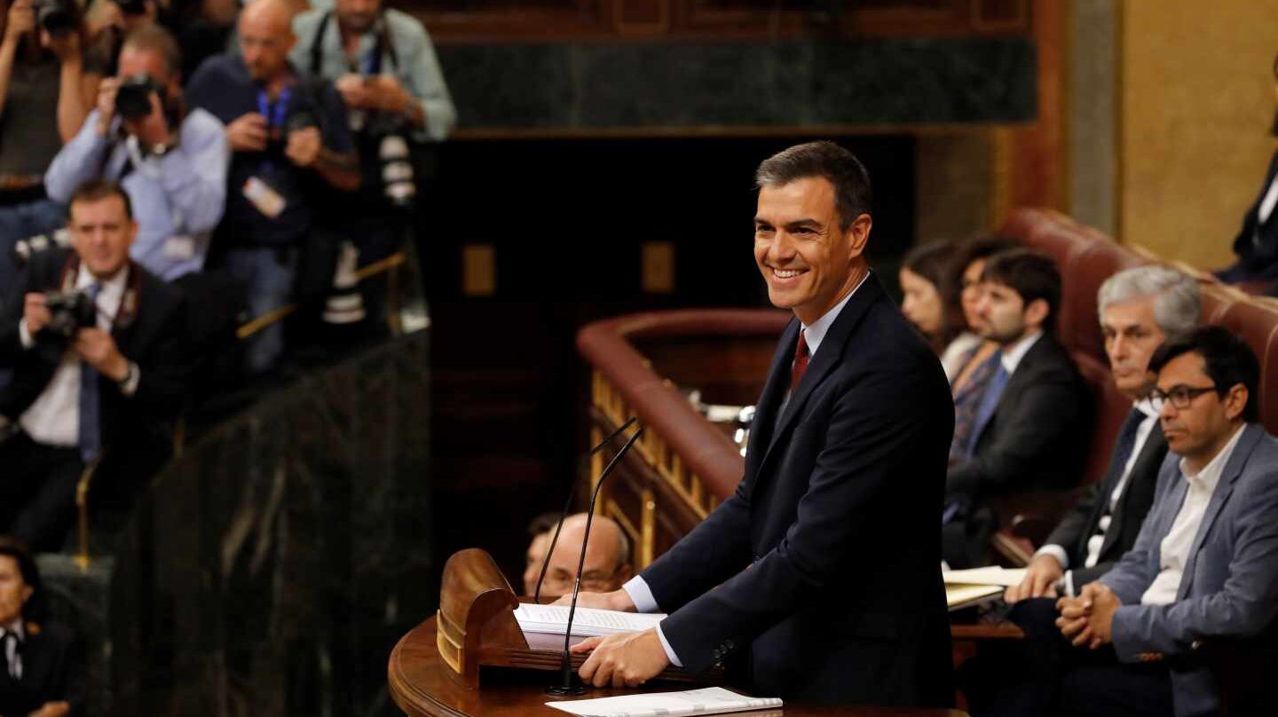 Sesión de investidura: Pedro Sánchez, en el Congreso.