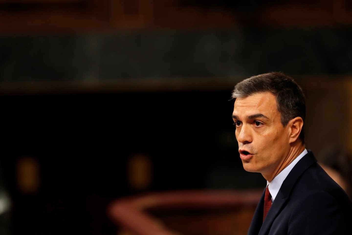 Sesión de investidura: Pedro Sánchez, en el Congreso.