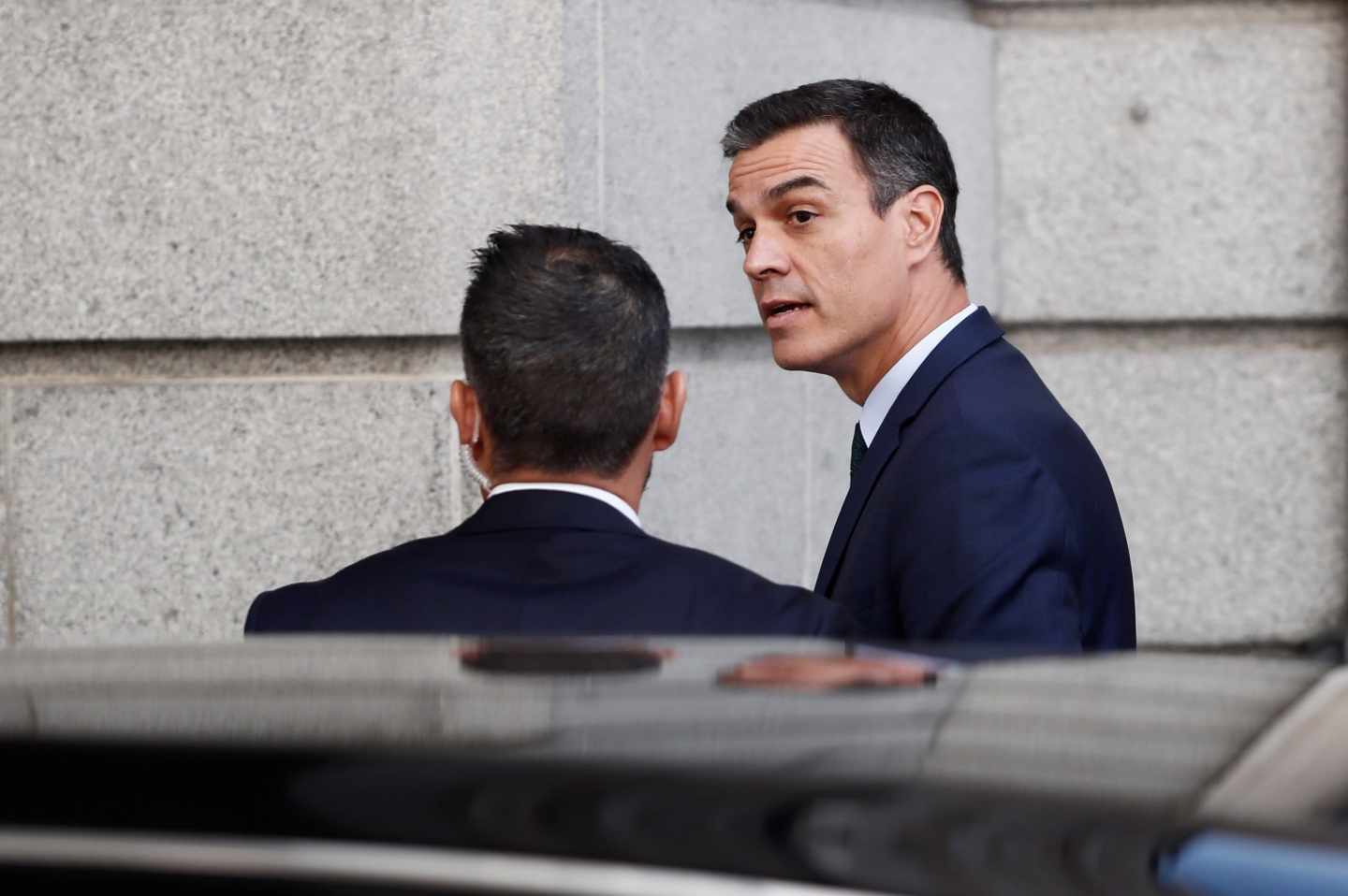 Pedro Sánchez llega al Congreso para la segunda votación de investidura.