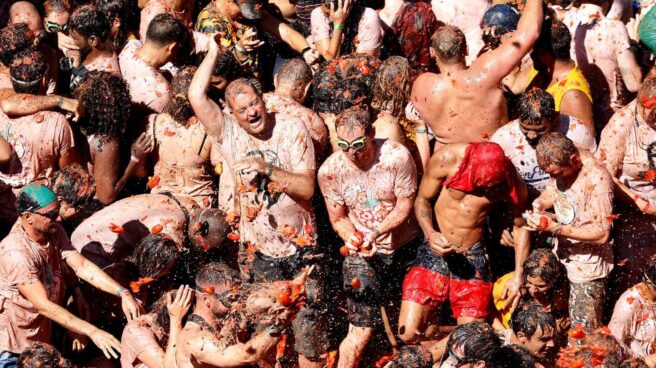 España celebra la Tomatina de Buñol 2019 España celebra la Tomatina de Buñol 2019