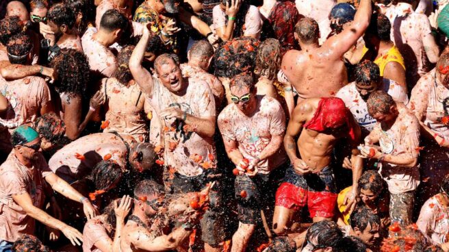 España celebra la Tomatina de Buñol 2019