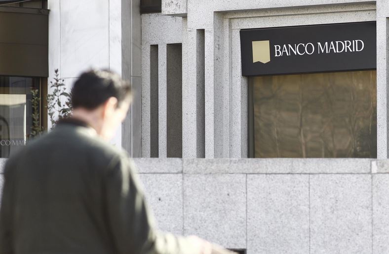 Sucursal del Banco Madrid antes de su intervención.