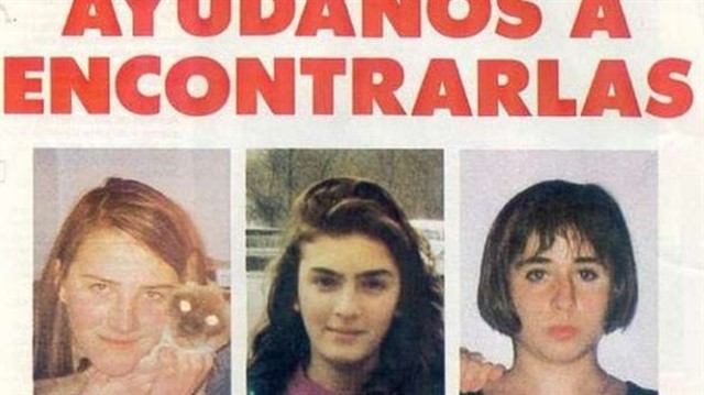 Cartel de búsqueda de Miriam, Toñi y Desirée, las niñas de Alcàsser