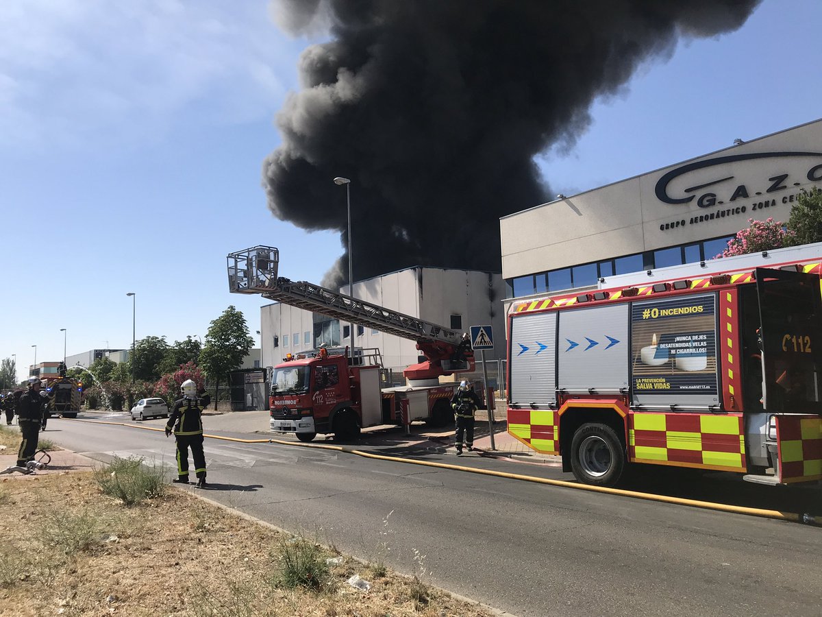 Incendio en una planta de productos químicos en Fuenlabrada